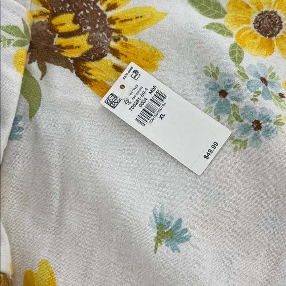 Old Navy Fit & Flare Sleeveless Linen-Blend Midi Dress sundress cottagecore XL - Picture 4 of 9